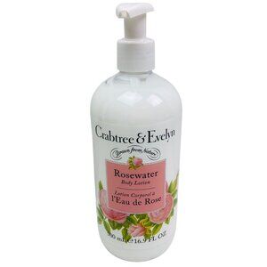 Crabtree & Evelyn Rosewater Body Lotion 16.9 fl oz 500 ml New with Pump